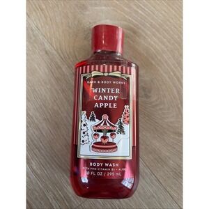 Bath & Body Works WINTER CANDY APPLE Hair Face Body Wash Shower Gel 10oz